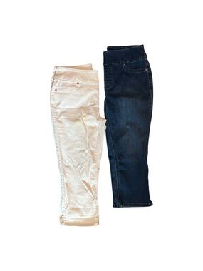 Chico's Straight Leg Denim Capri Bundle in White & Indigo, Chico size 0 (size 4)